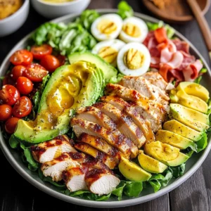 Grilled Chicken Cobb Salad with Honey Dijon {Paleo, Whole30 Option}