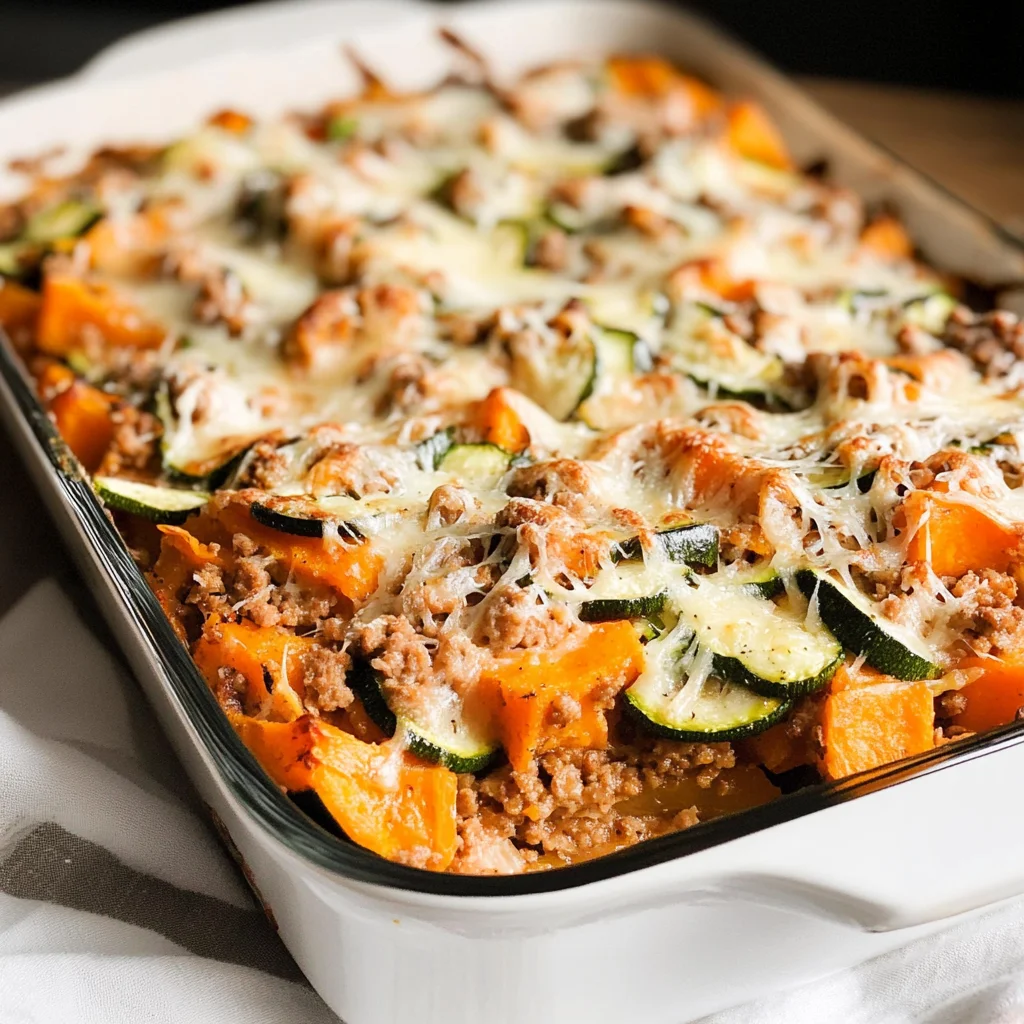 Ground Turkey Sweet Potato Bake