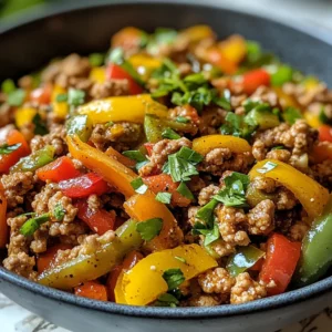 Ground Turkey and Peppers