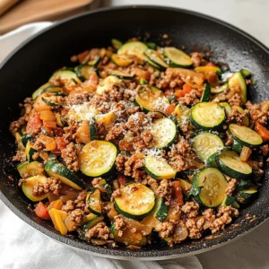 Ground Turkey and Zucchini Skillet