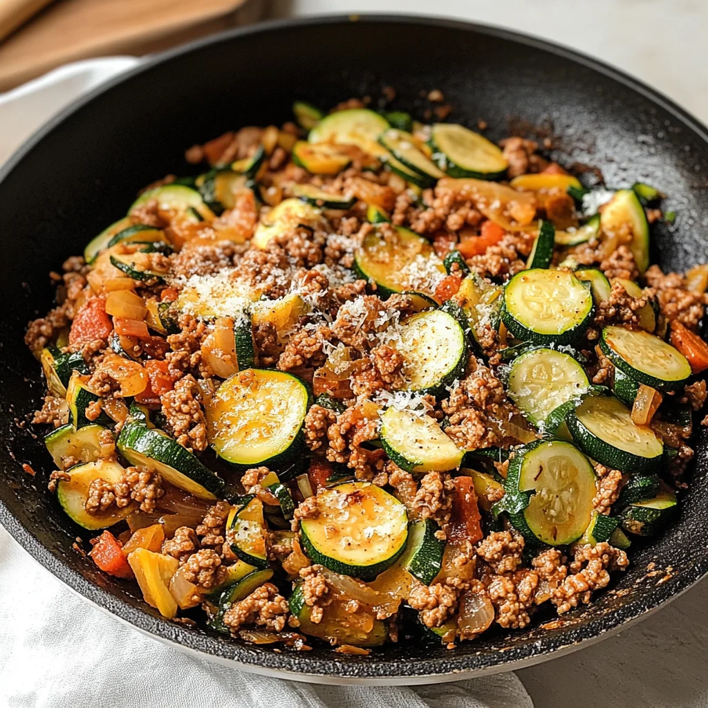 Ground Turkey and Zucchini Skillet