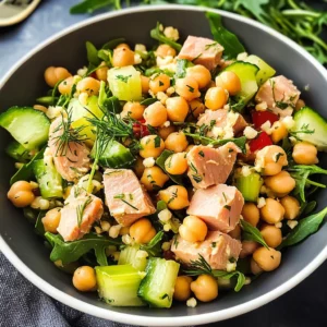 Healthy Tuna Garbanzo Bean Salad
