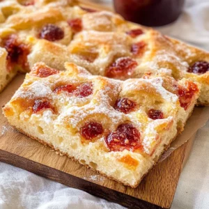 Homemade Jam Donut Focaccia