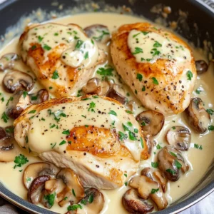 Mushroom Asiago Chicken