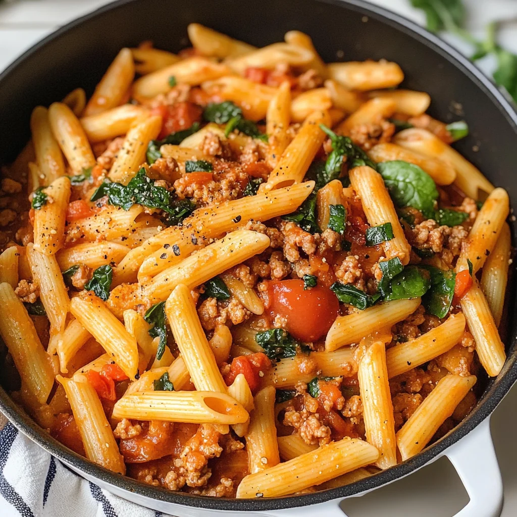 One Pot Ground Turkey Pasta Recipe