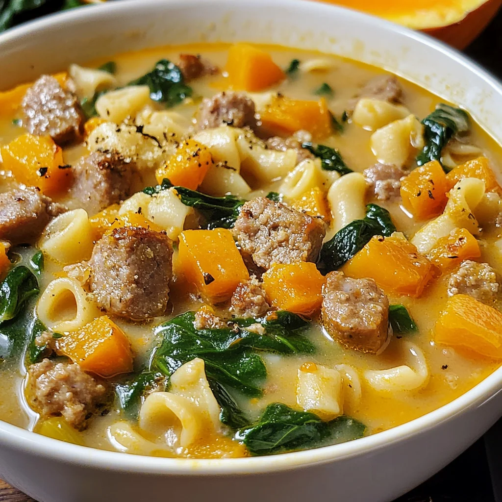 Roasted Butternut and Sausage Soup