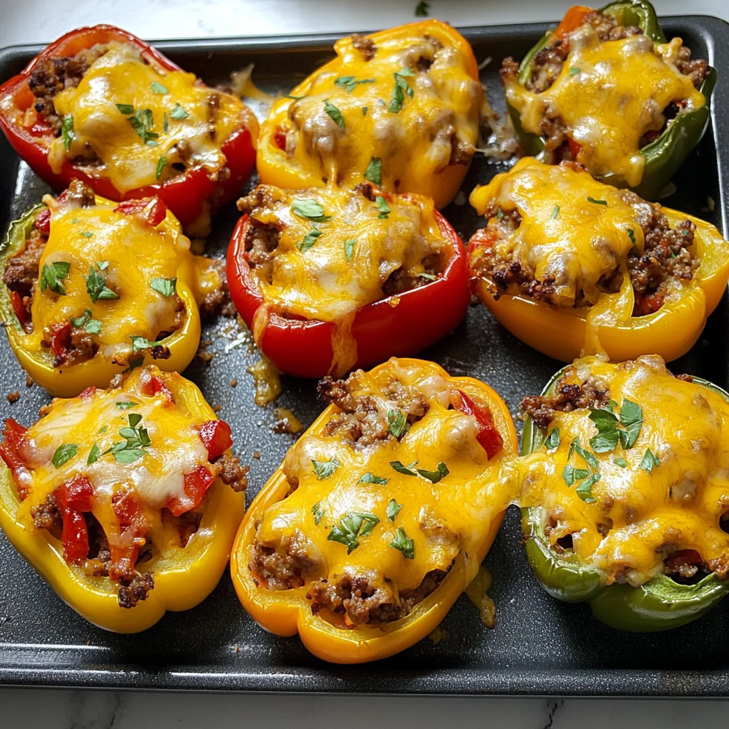 Skinny Bell Pepper Nacho Boats