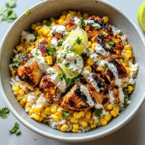 Street Corn Chicken Rice Bowl