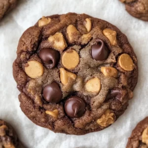 The BEST Chocolate Cookies with Reese's Peanut Butter Chips
