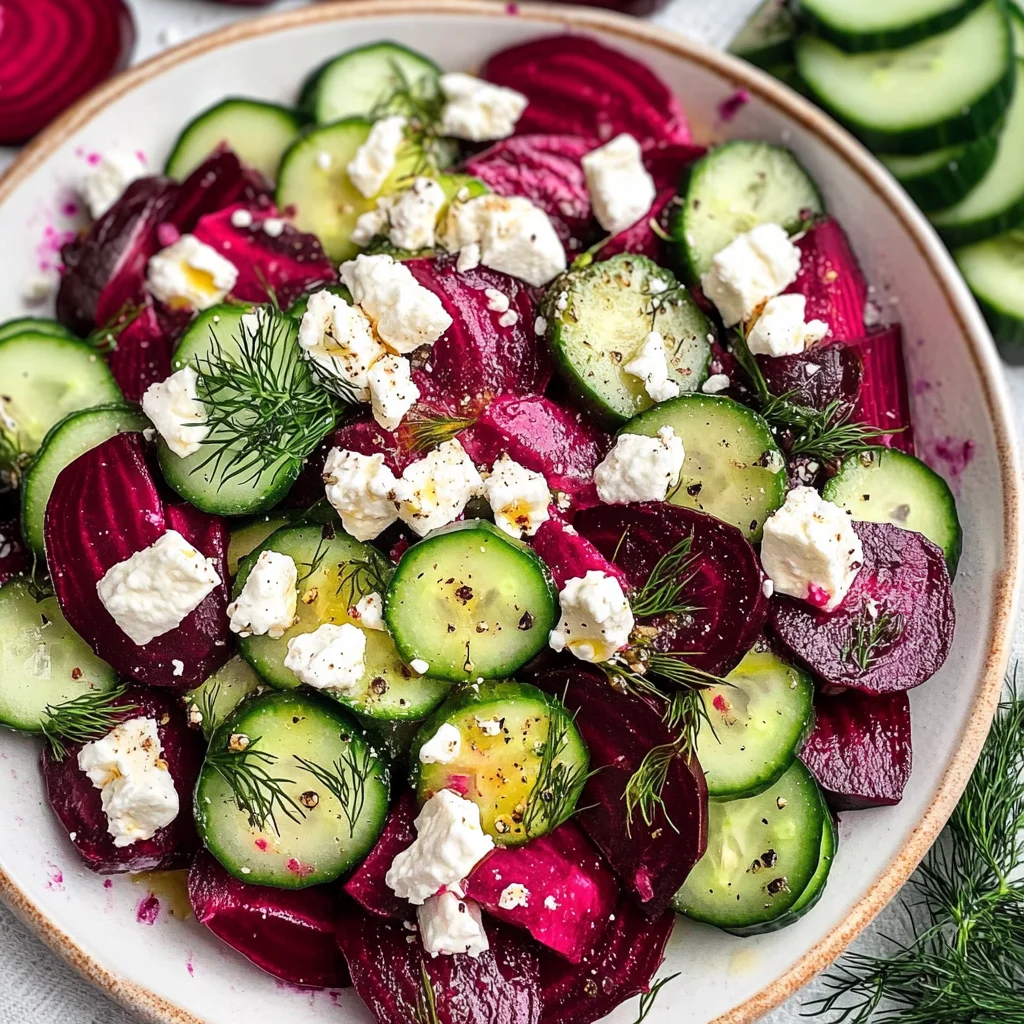 Vibrantly Easy Beet Salad with Feta and Cucumbers Delight