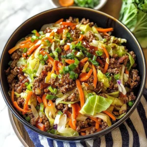 30-Minute Ground Beef and Cabbage Stir Fry