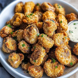 Air Fryer Ranch Mushrooms