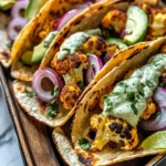 Cauliflower Tacos with Cilantro Lime Crema
