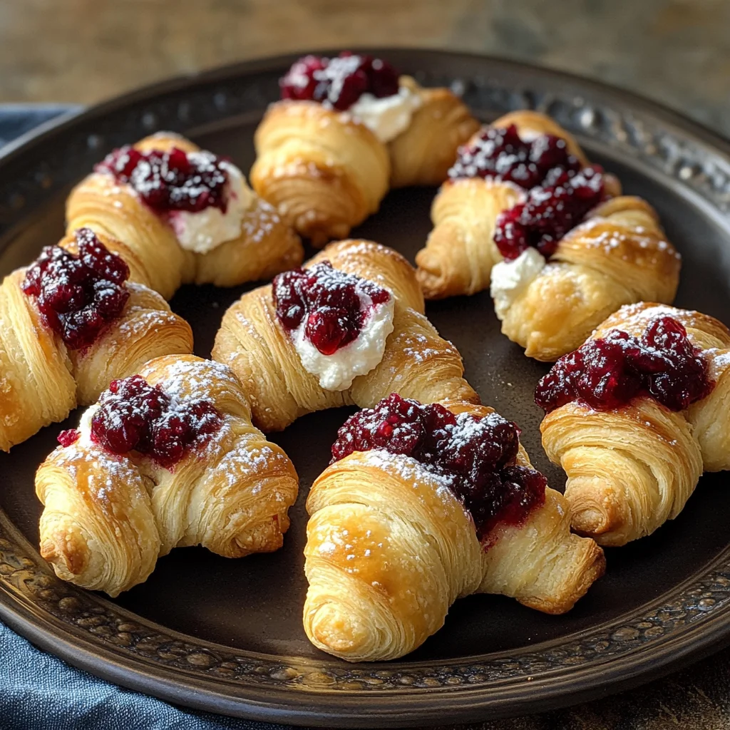 Cranberry Cream Cheese Crescent Bites