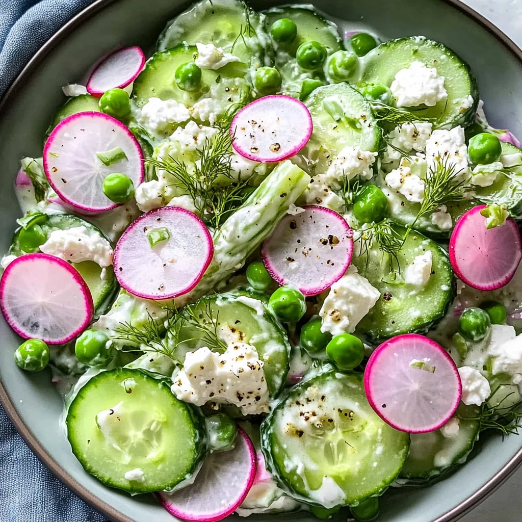 Creamy Cucumber Pea Salad