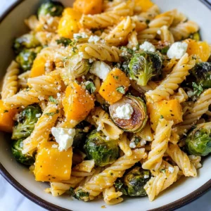 Fall Pasta Salad with Butternut Squash and Brussels