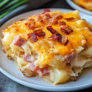 Ham & Bacon Cheesy Potatoes