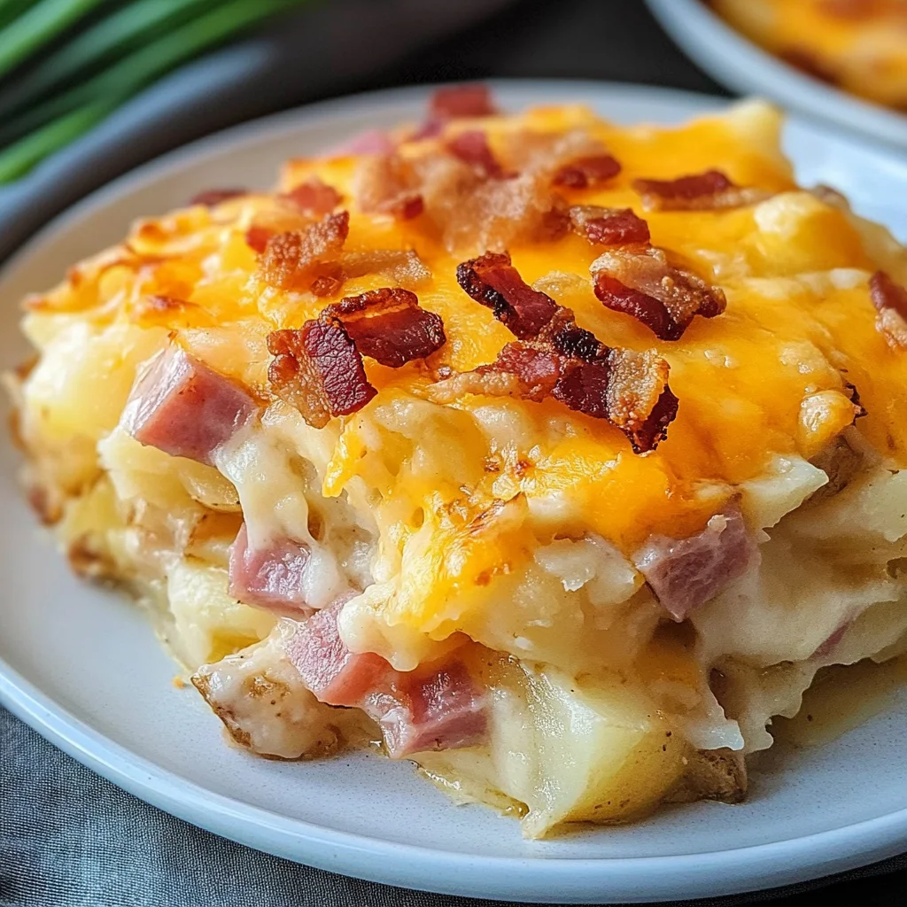 Ham & Bacon Cheesy Potatoes