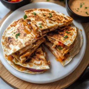 Hot Honey BBQ Chicken Quesadillas