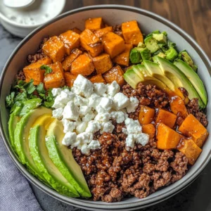 Hot Honey Sweet Potato Beef Bowls Recipe
