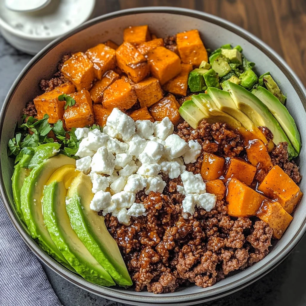 Hot Honey Sweet Potato Beef Bowls Recipe