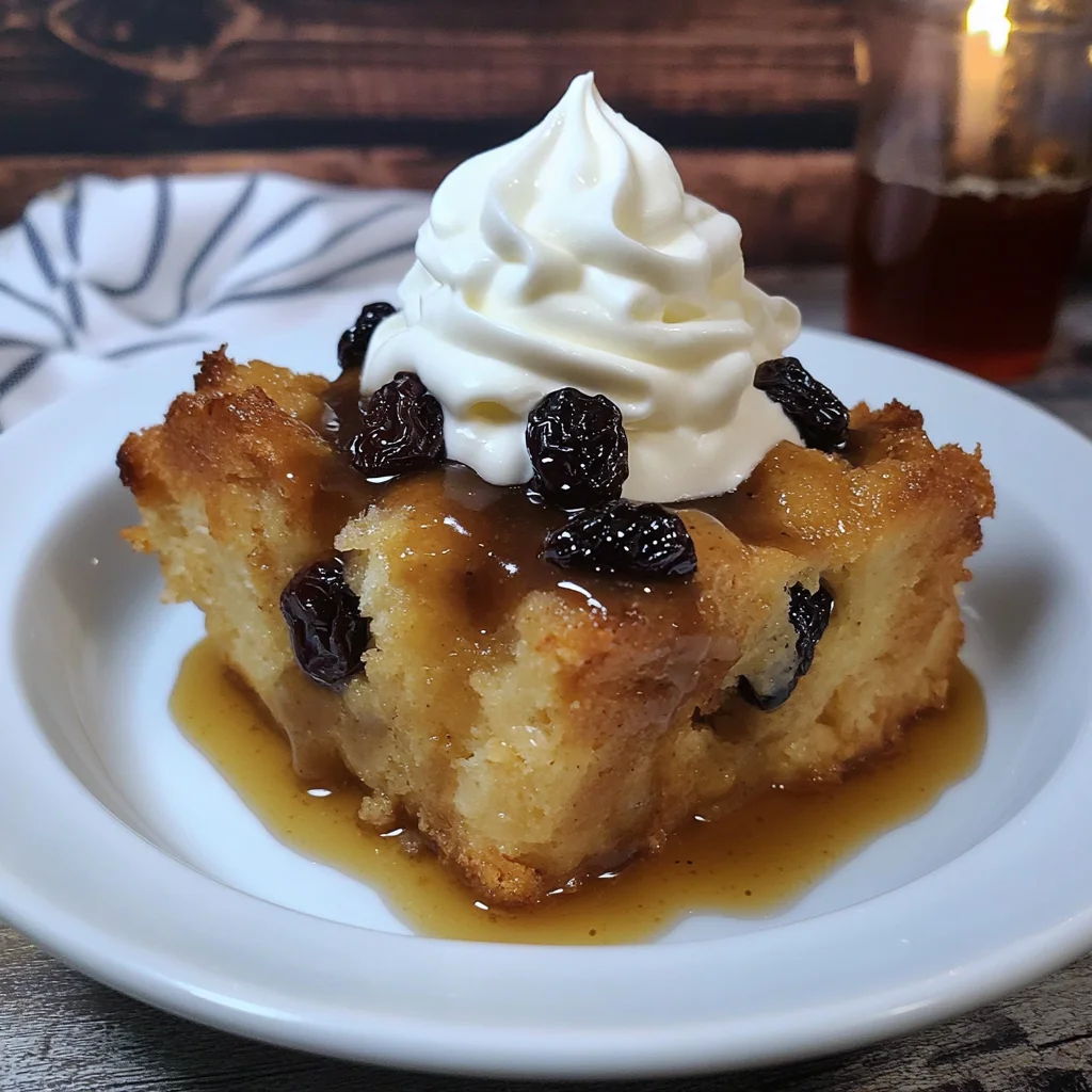 Irish Bread Pudding with Whiskey Sauce