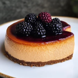 London Fog Basque Cheesecake with Blackberry