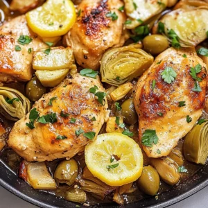 Mediterranean Lemon Chicken with Artichokes & Olives