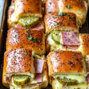 Pickle-Garlic Butter Cuban Inspired Pull-Apart Sliders