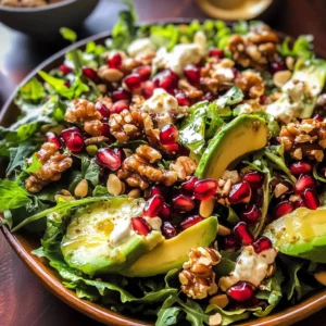 Pomegranate Christmas Salad with Honey Mustard Dressing