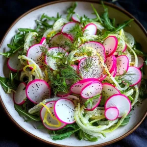Radish and Fennel Salad with Lemon Dressing