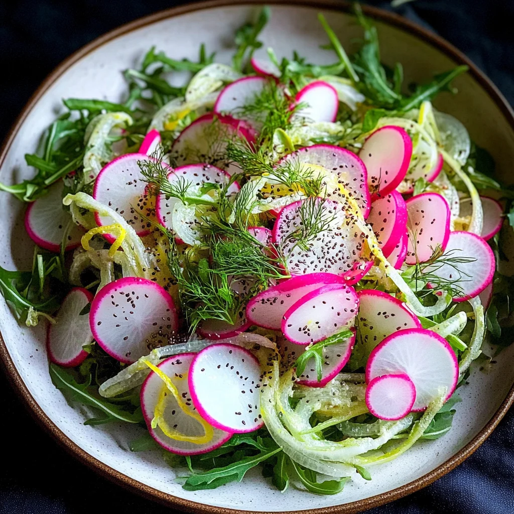 Radish and Fennel Salad with Lemon Dressing