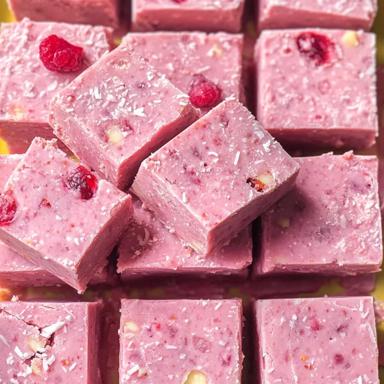 Raspberry Coconut Fudge | A sugar-free, vegan fudge recipe