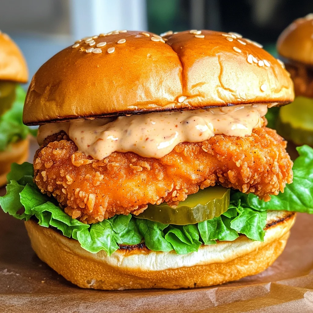 Spicy Chicken Sandwich with Creamy Homemade Sauce