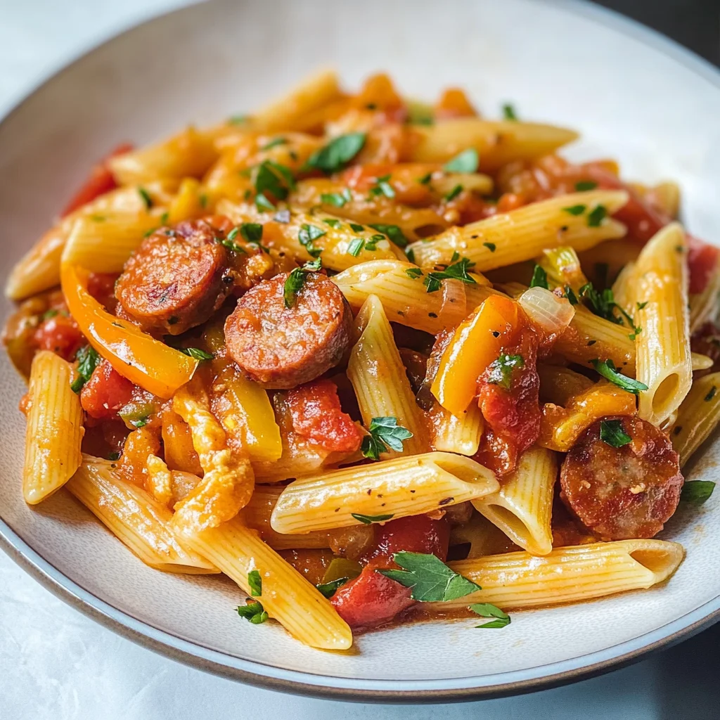 Sweet Pepper Sausage Pasta