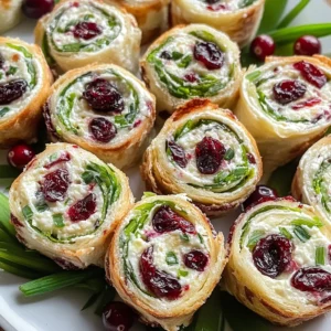 Tasty Christmas Cranberry Pinwheels