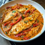Tilapia in Roasted Pepper Sauce