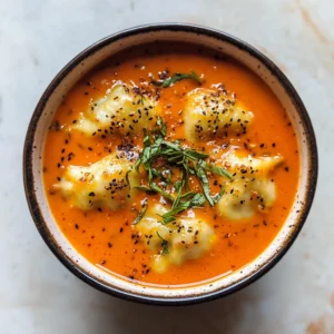 Tomato Dumpling Soup