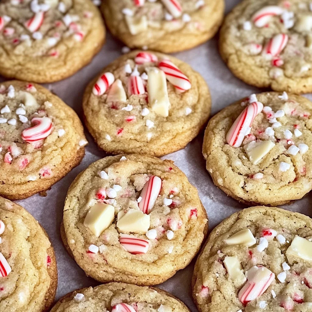 White Chocolate Candy Cane Cookies
