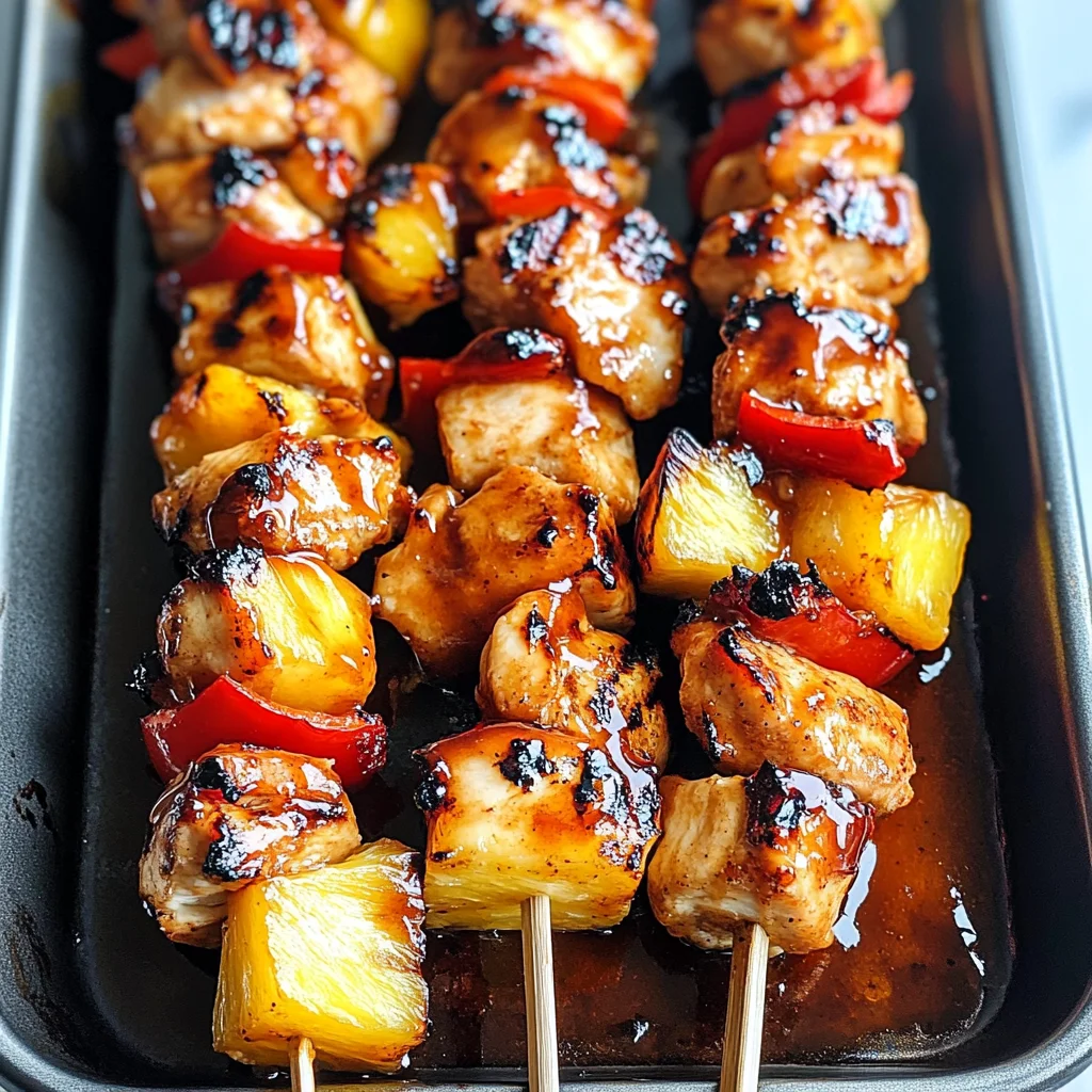 BBQ Pineapple Chicken Kabobs