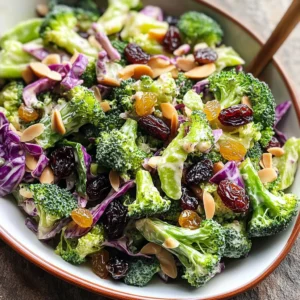 Broccoli Salad with Creamy Almond Dressing
