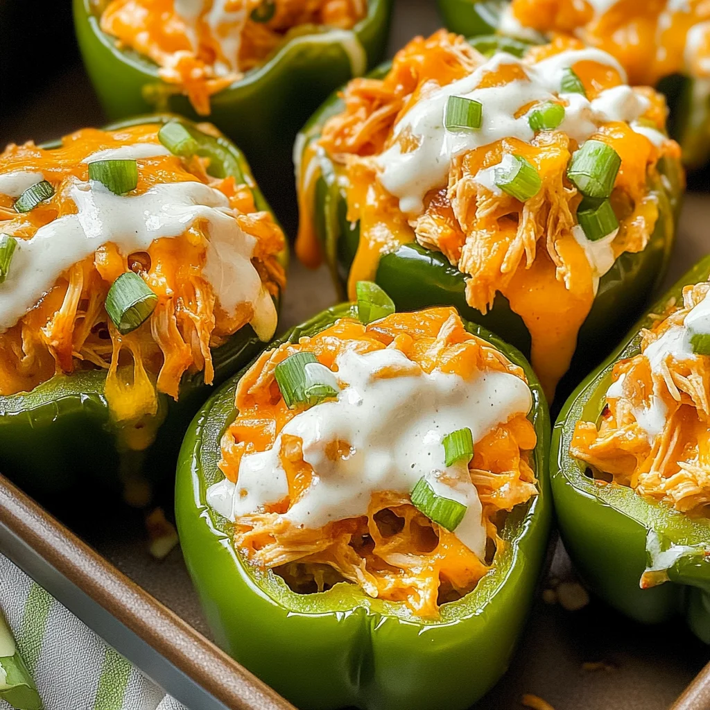 Buffalo Chicken Stuffed Peppers Recipe