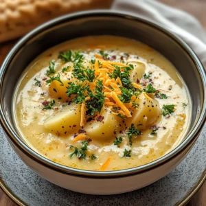 Cheddar Garlic Herb Potato Soup in 30 Minutes for the Ultimate Cozy Dinner