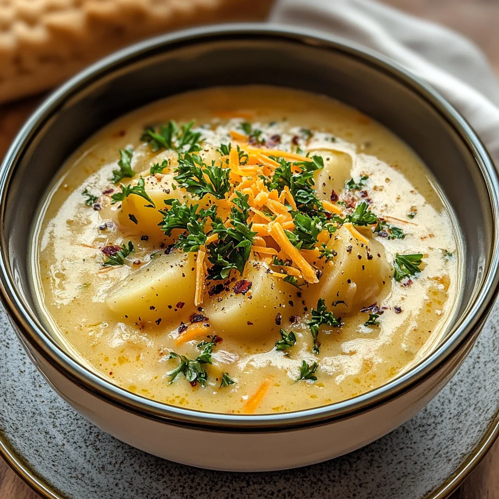 Cheddar Garlic Herb Potato Soup in 30 Minutes for the Ultimate Cozy Dinner