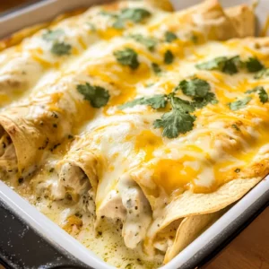 Chicken Enchiladas with Sour Cream White Sauce