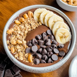 Chocolate Peanut Butter Smoothie Bowl