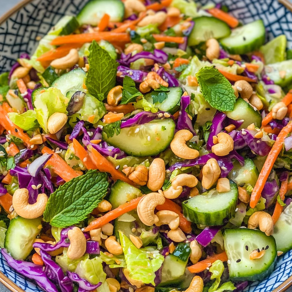 Chopped Asian Salad (Miso Dressing)