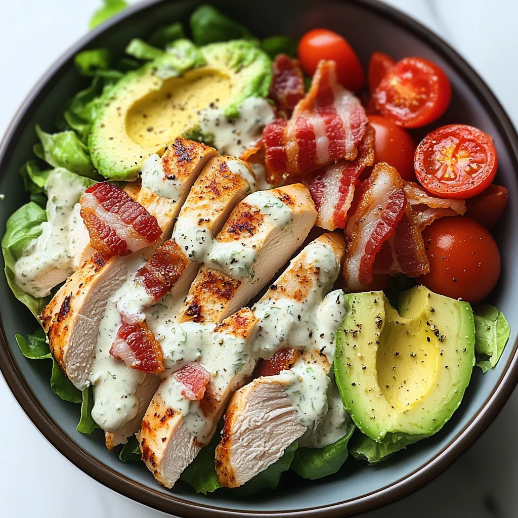 Creamy Ranch BLT Chicken Salad Bowl