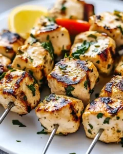 Easy Greek Marinated Chicken Kabobs