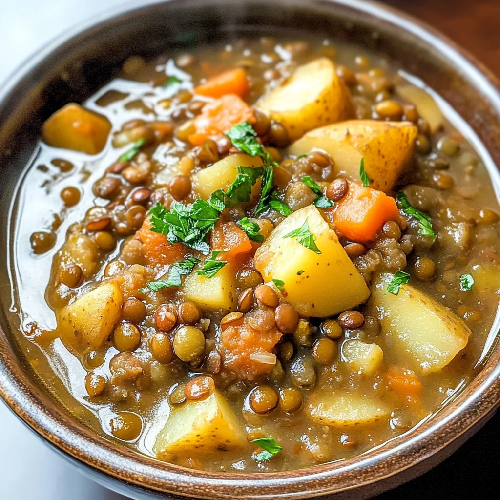 Easy Lentil Potato Soup Recipe